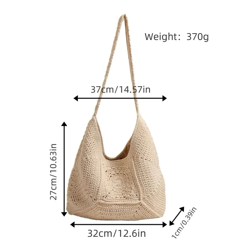 Women's Woven Straw Shoulder Bag Summer 2025