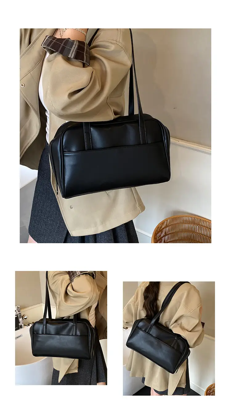 Retro Brown Shoulder Bag Large Capacity Women's Niche Texture — feature 15