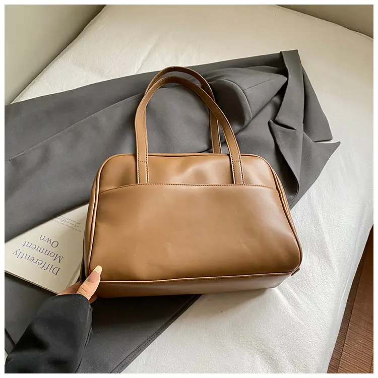 Retro Brown Shoulder Bag Large Capacity Women's Niche Texture — feature 17