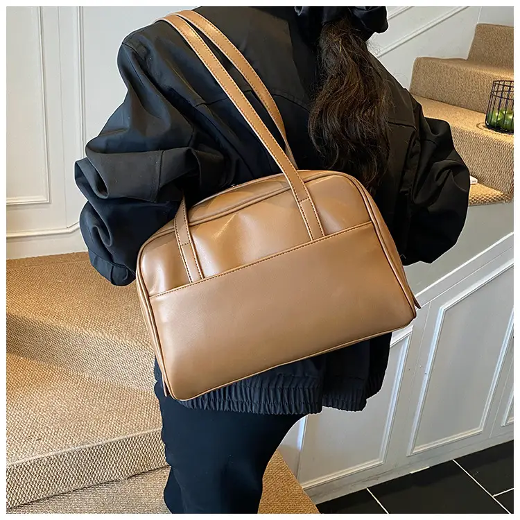 Retro Brown Shoulder Bag Large Capacity Women's Niche Texture — feature 6