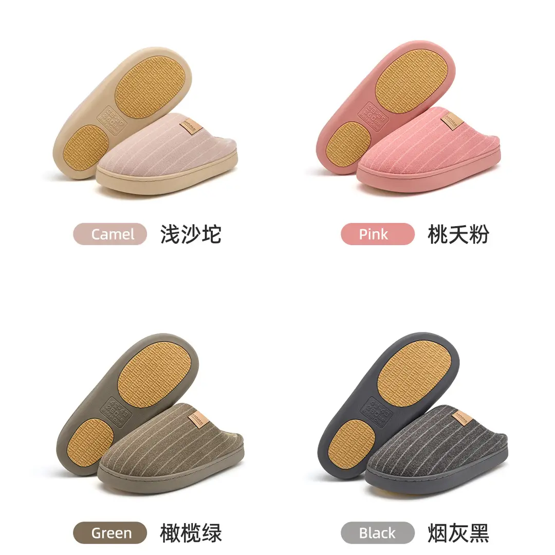 Jialiya Cotton Slippers for Men, Autumn and Winter New Style, Simple Indoor Thickened Non-Slip Antibacterial Closed-Toe Couple Cotton Shoes for Women, Wholesale — feature 21