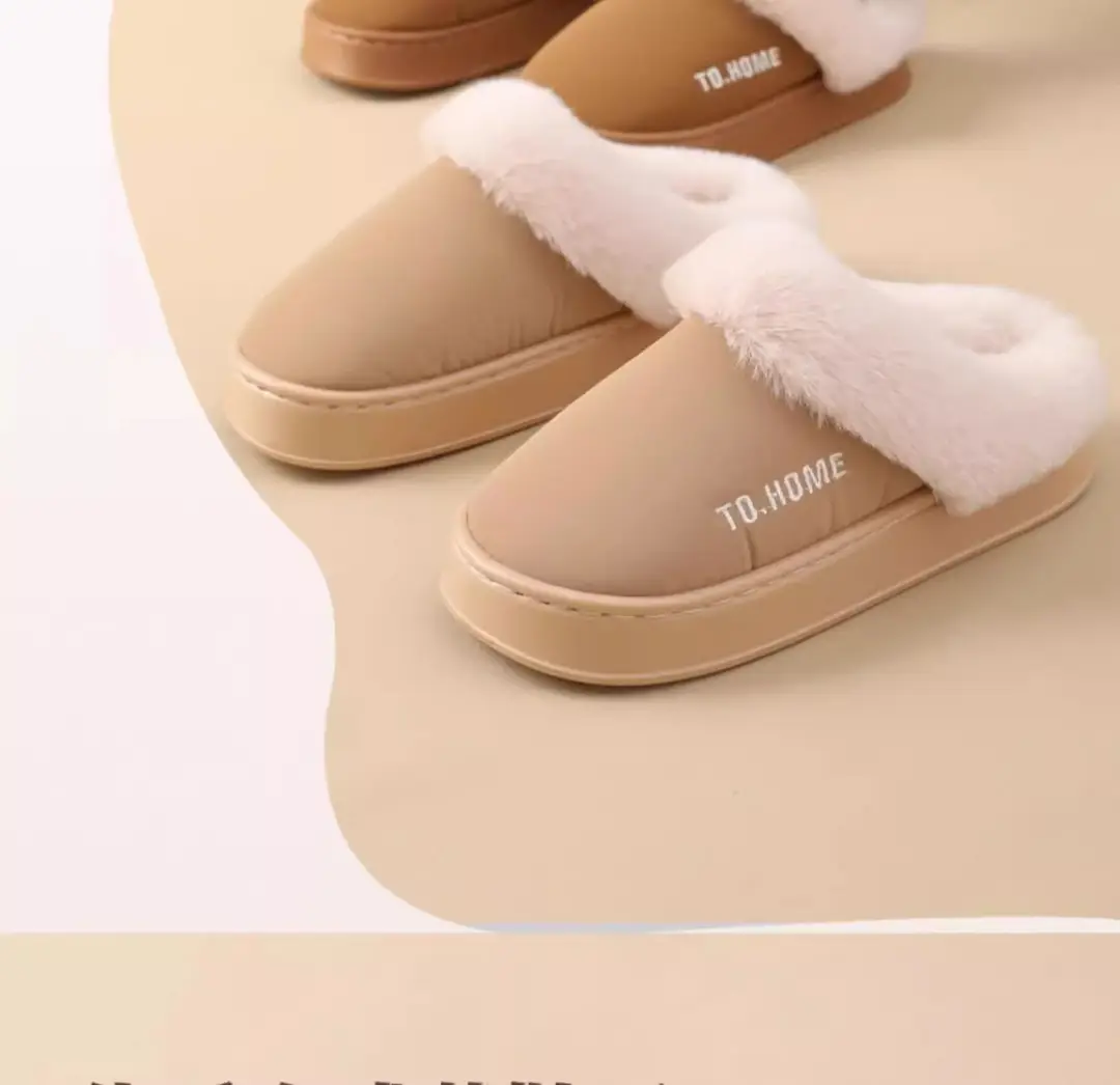 Birkenstock Slippers for Women Autumn and Winter 2025 New Home Indoor Non-Slip Thick-Soled Warm Toe-Toe Raw Edge Cotton Slippers for Men — feature 6