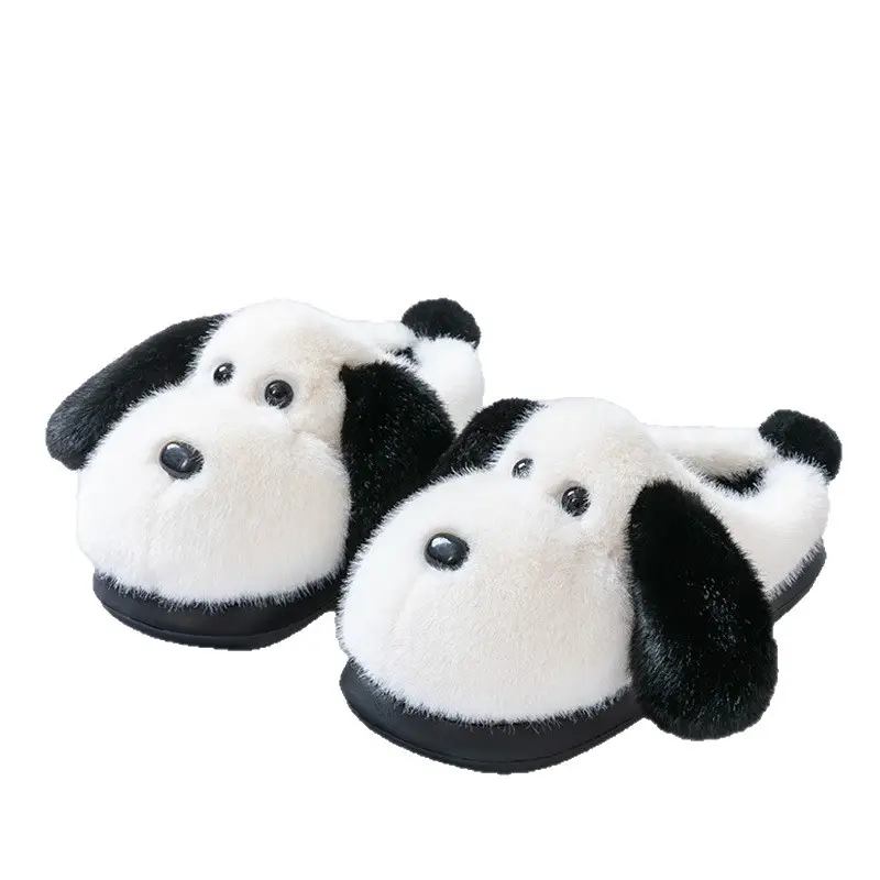 2025 Cartoon Dog Furry Slippers Women Warm Closed-Toe - Image 7