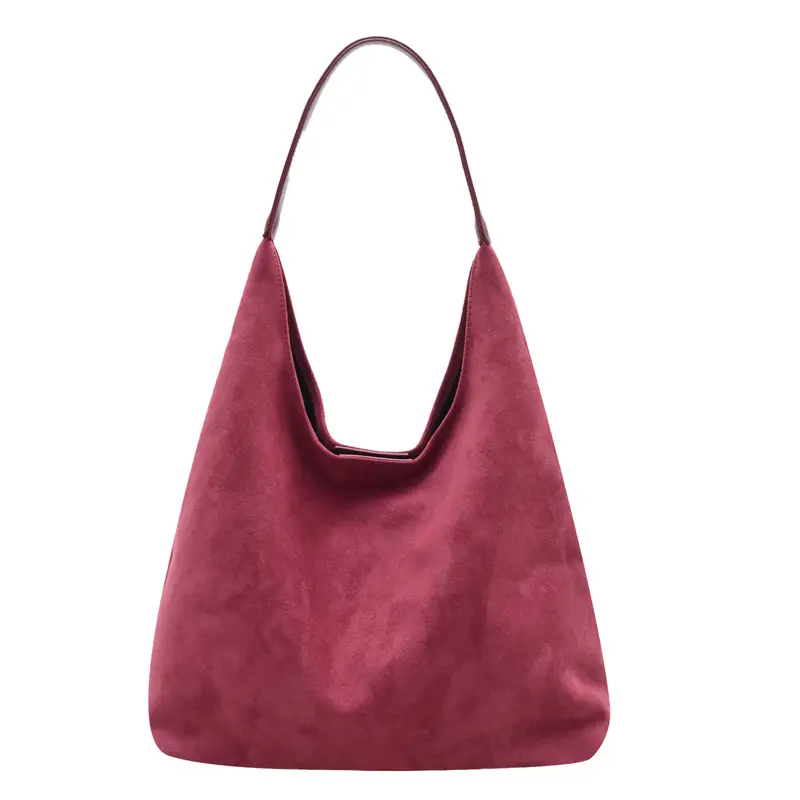 Brown Suede Large Tote Bag Matching Set