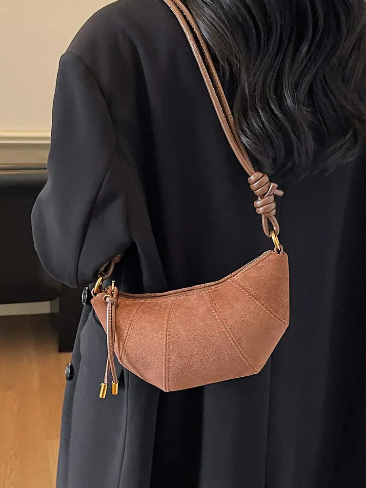 Frosted Women Shoulder Crossbody Bag Brown 2025 - Image 6