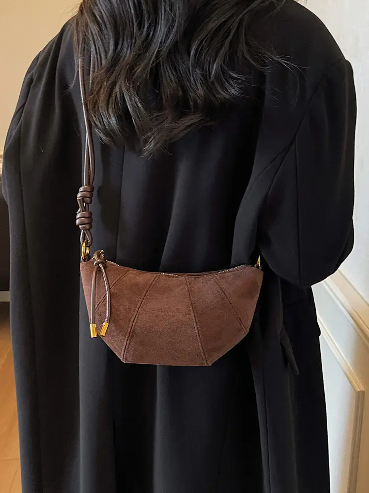 Frosted Women Shoulder Crossbody Bag Brown 2025 - Image 9