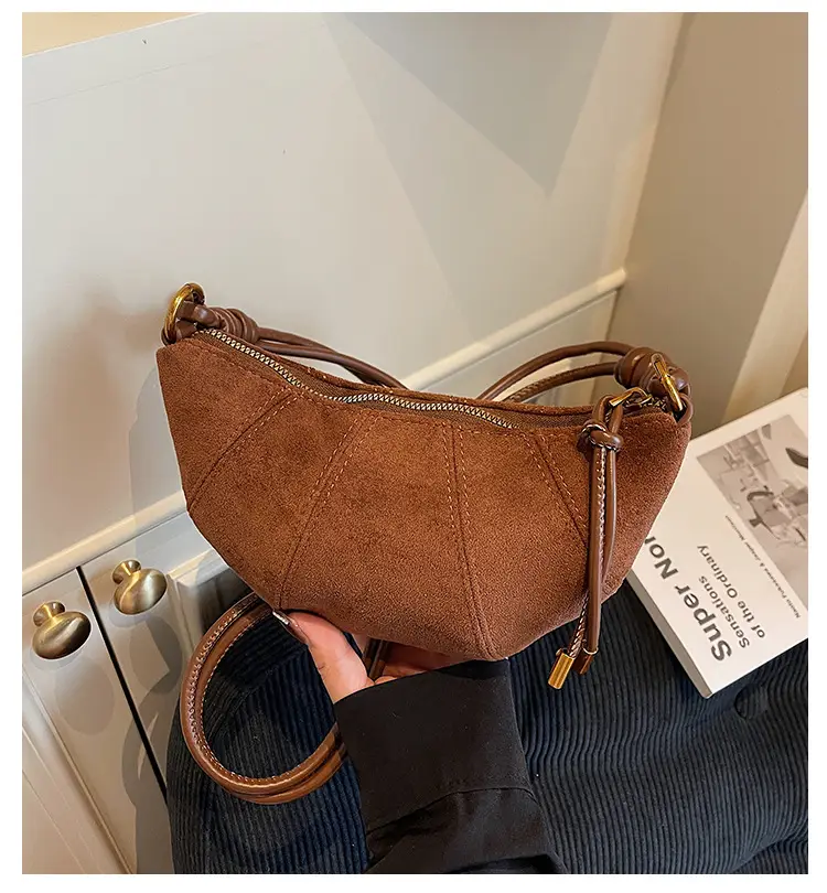 Frosted Women Shoulder Crossbody Bag Brown 2025 — feature 1
