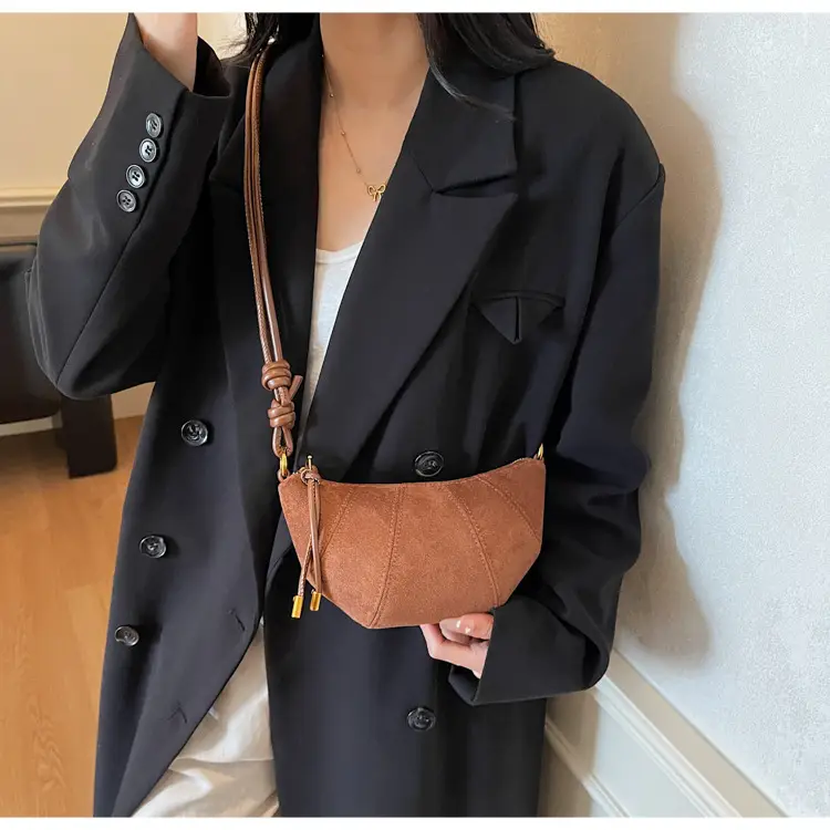 Frosted Women Shoulder Crossbody Bag Brown 2025 — feature 12