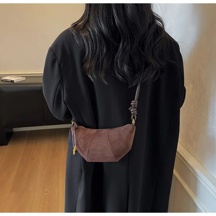 Frosted Women Shoulder Crossbody Bag Brown 2025 — feature 15