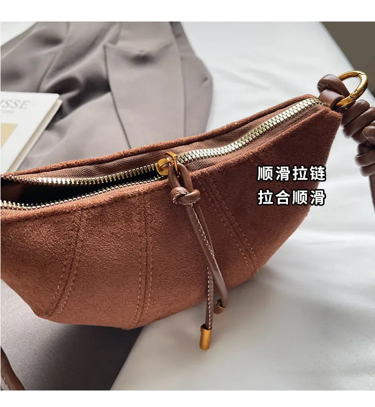 Frosted Women Shoulder Crossbody Bag Brown 2025 — feature 5