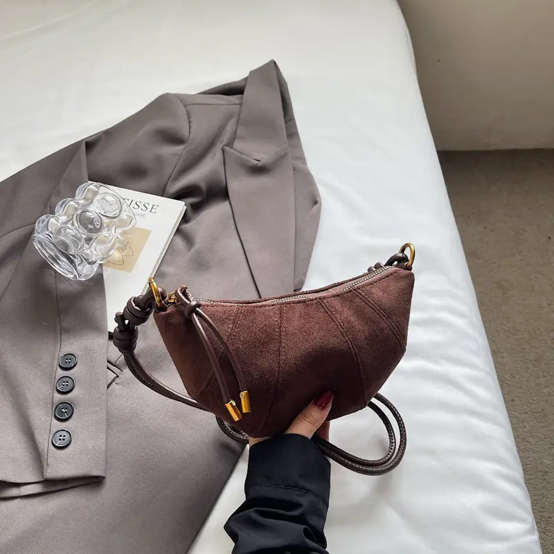 Frosted Women Shoulder Crossbody Bag Brown 2025 - Image 4