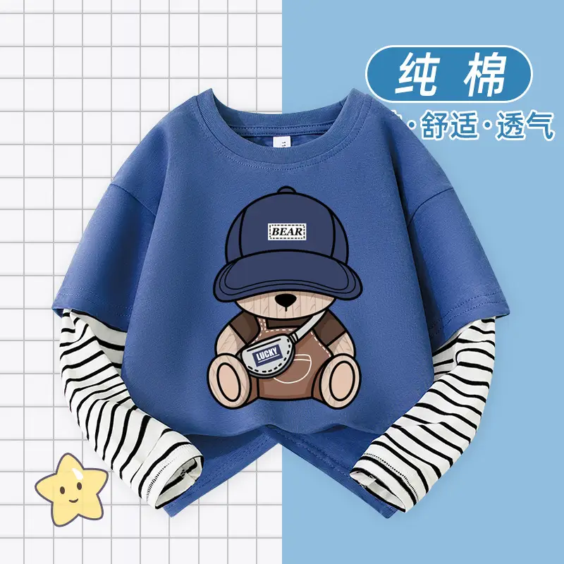 Boys Pure Cotton Long Sleeve T-Shirt Cool Boy Design - Image 2