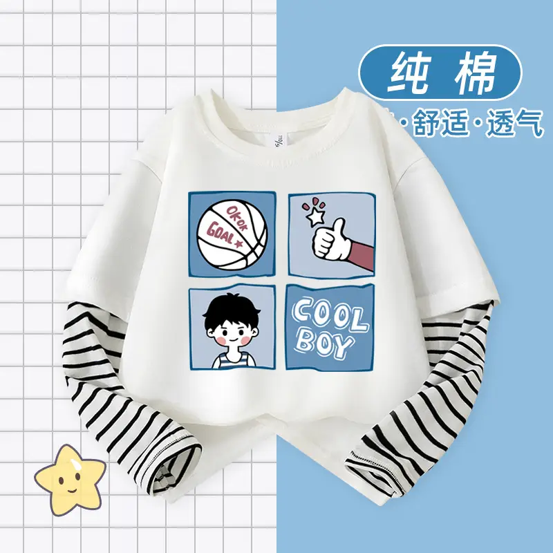 Boys Pure Cotton Long Sleeve T-Shirt Cool Boy Design - Image 3