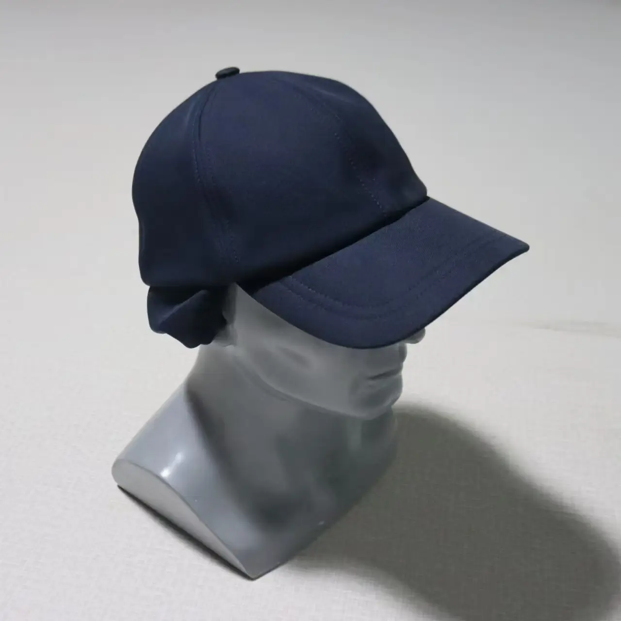 Men's Black Wool Lined Baseball Cap with Ear Flaps - Image 2