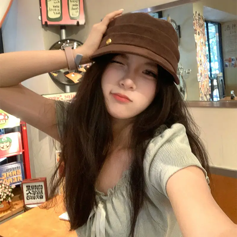 Japanese Retro Flat Cap Suede Equestrian 2025 - Image 8