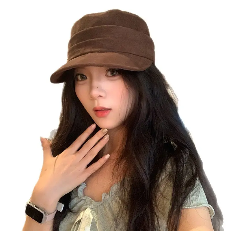 Japanese Retro Flat Cap Suede Equestrian 2025 - Image 9