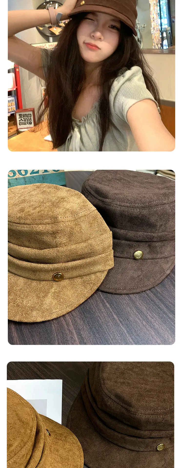 Japanese Retro Flat Cap Suede Equestrian 2025 — feature 15