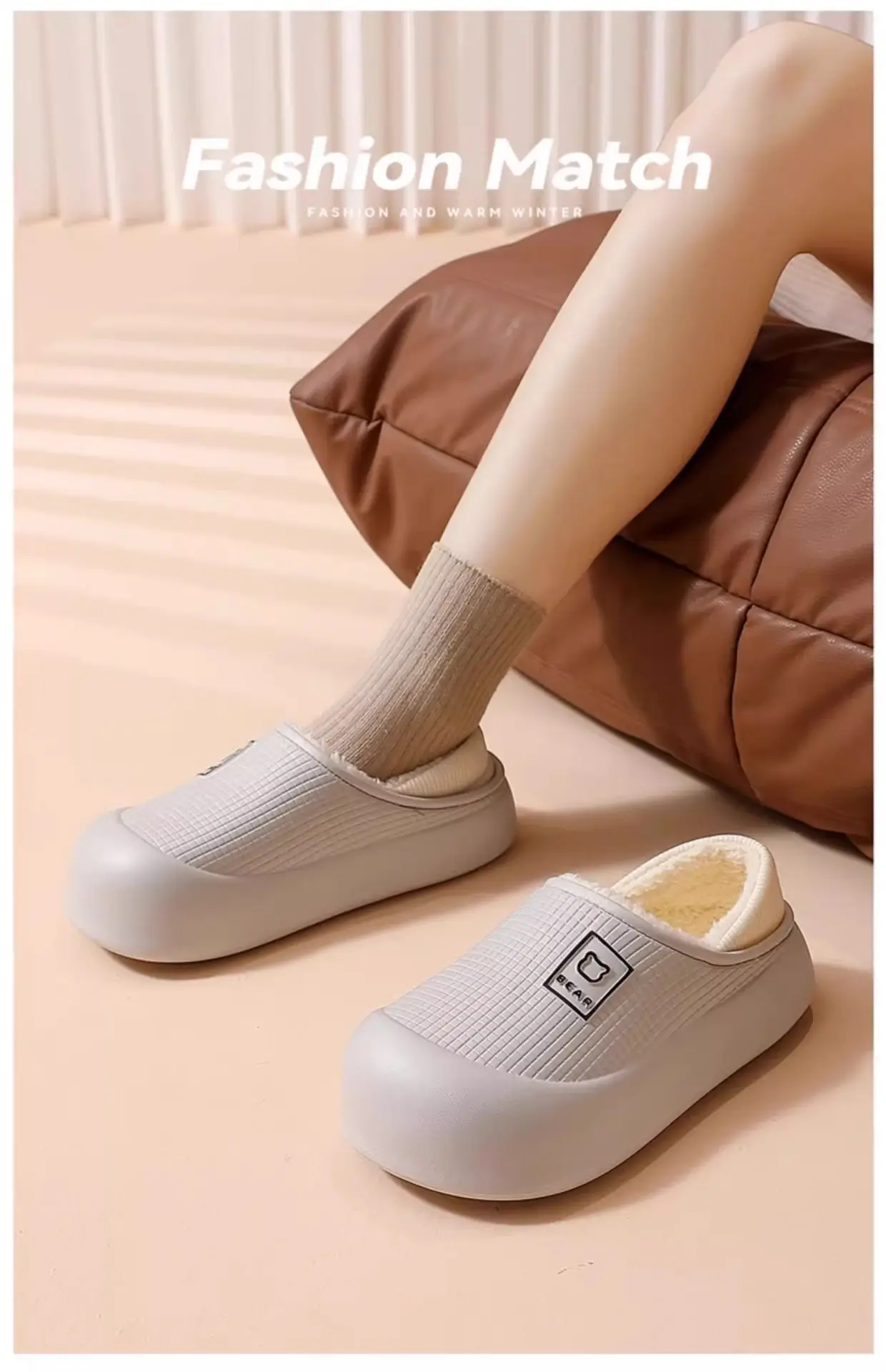 Waterproof Cotton Slippers Women Autumn Winter 2025 — feature 17