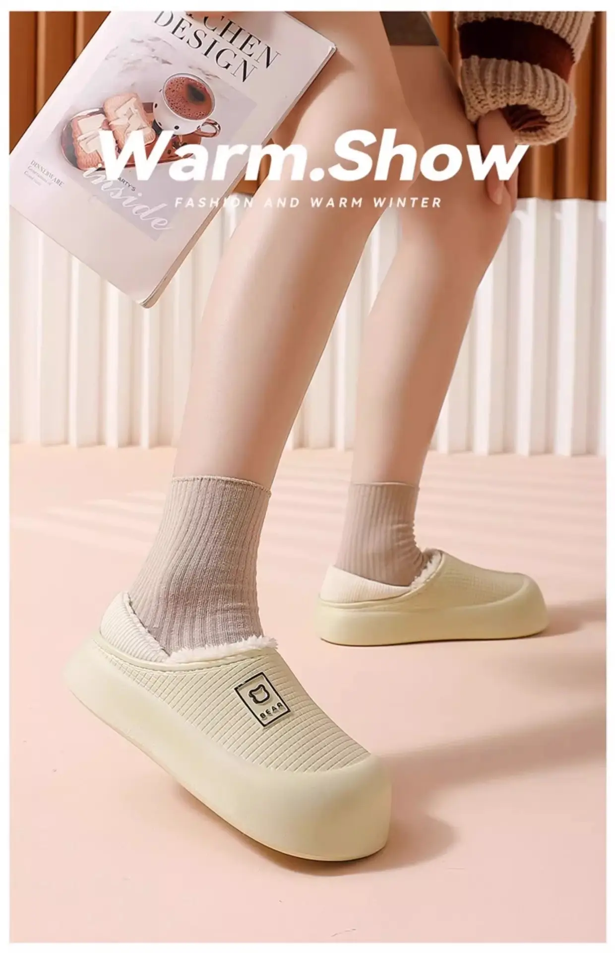 Waterproof Cotton Slippers Women Autumn Winter 2025 — feature 5