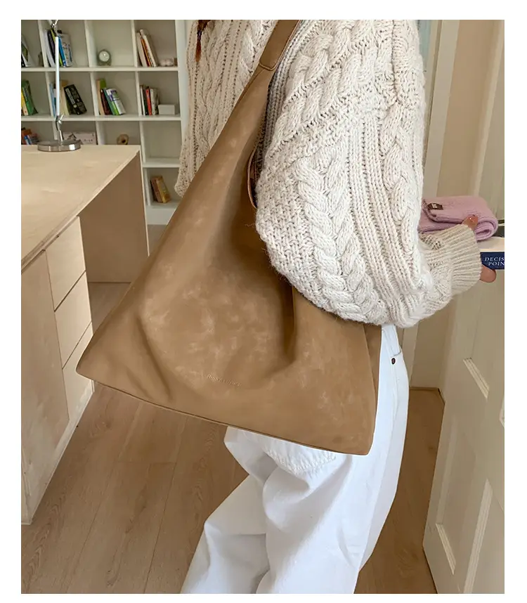 New Fashion Suede Shoulder Bag for Women, Large Capacity, Solid Color — feature 11