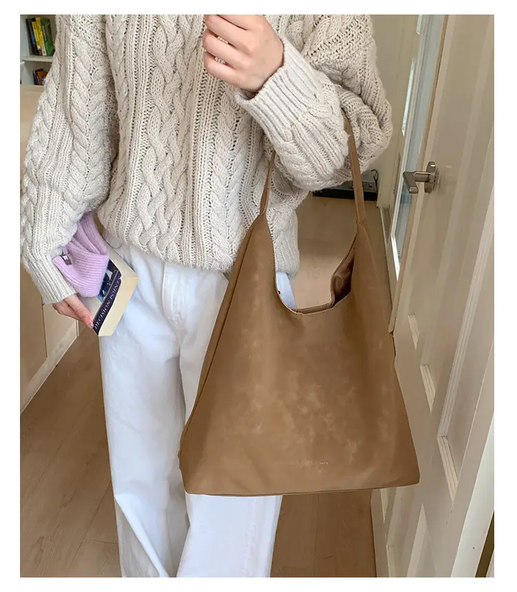New Fashion Suede Shoulder Bag for Women, Large Capacity, Solid Color — feature 12