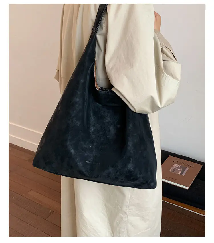 New Fashion Suede Shoulder Bag for Women, Large Capacity, Solid Color — feature 21