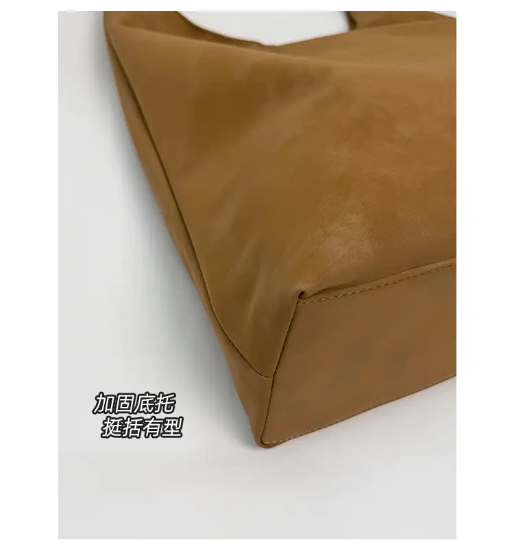 New Fashion Suede Shoulder Bag for Women, Large Capacity, Solid Color — feature 7