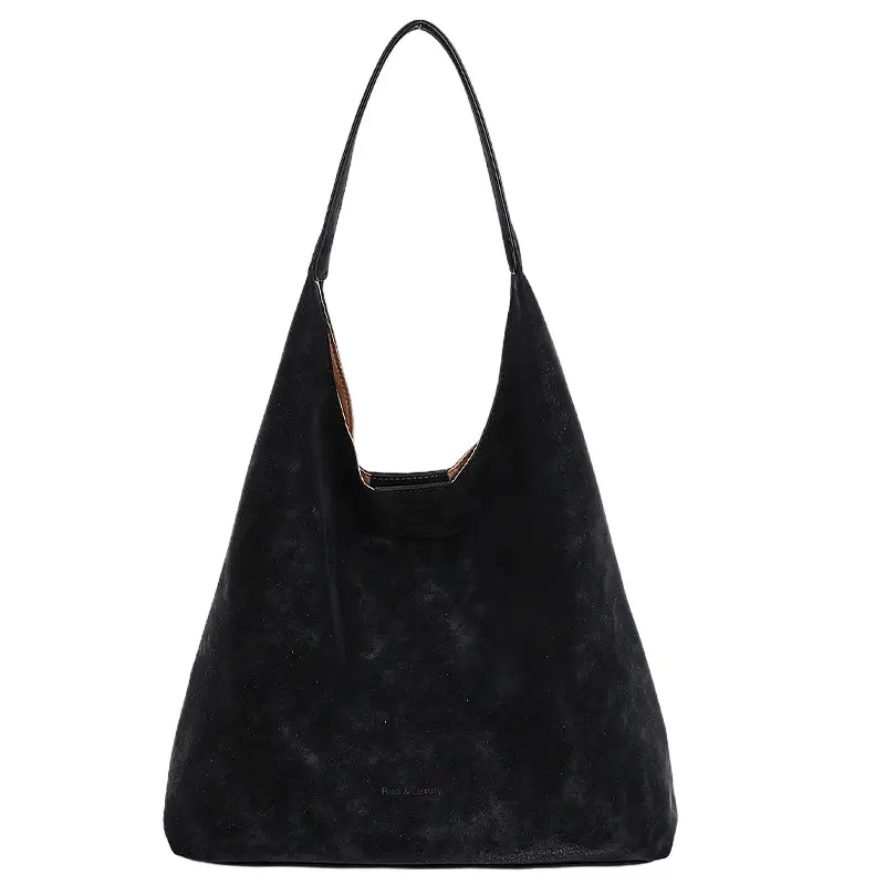 New Fashion Suede Shoulder Bag for Women, Large Capacity, Solid Color - Image 2