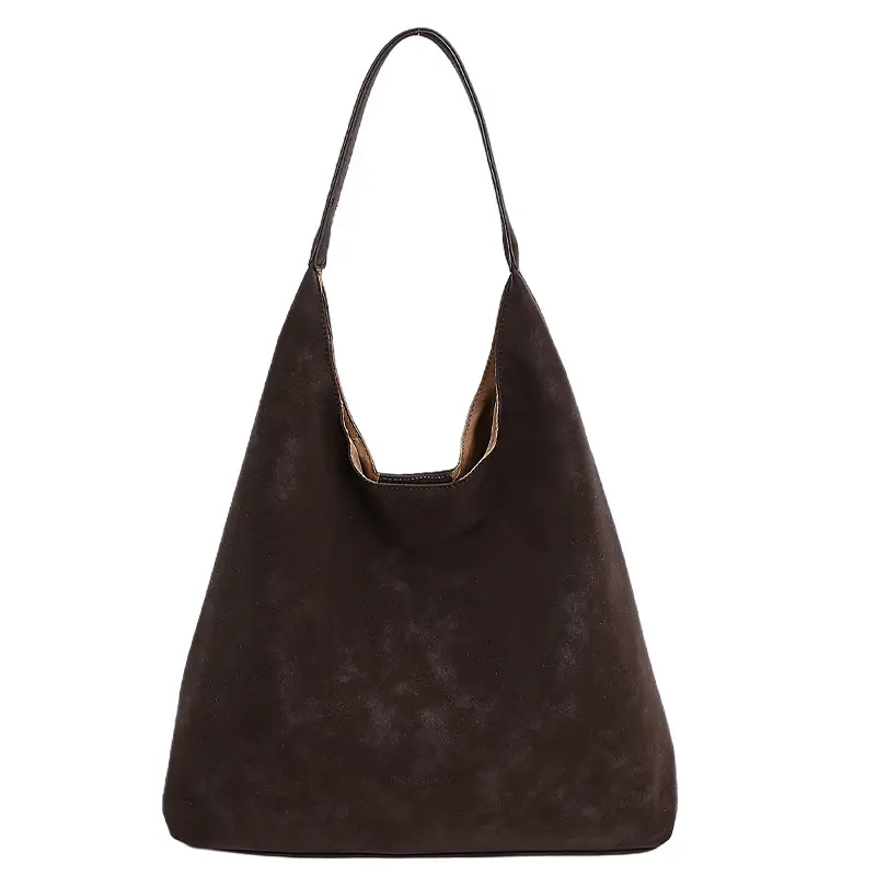 New Fashion Suede Shoulder Bag for Women, Large Capacity, Solid Color - Image 3