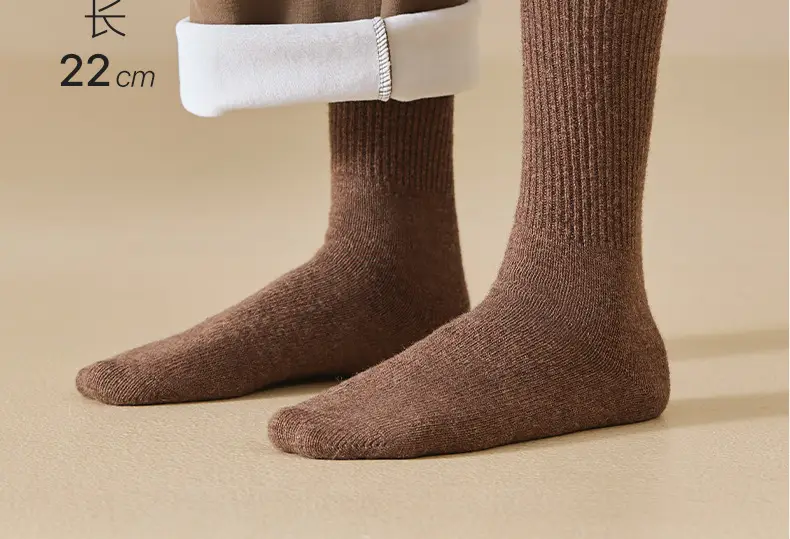 Real Wool Socks for Women, Autumn and Winter Thickened and Fleece-Lined Warm Mid-Calf Socks, Winter Slouch Socks, Postpartum Sleep Maternity Socks — feature 15