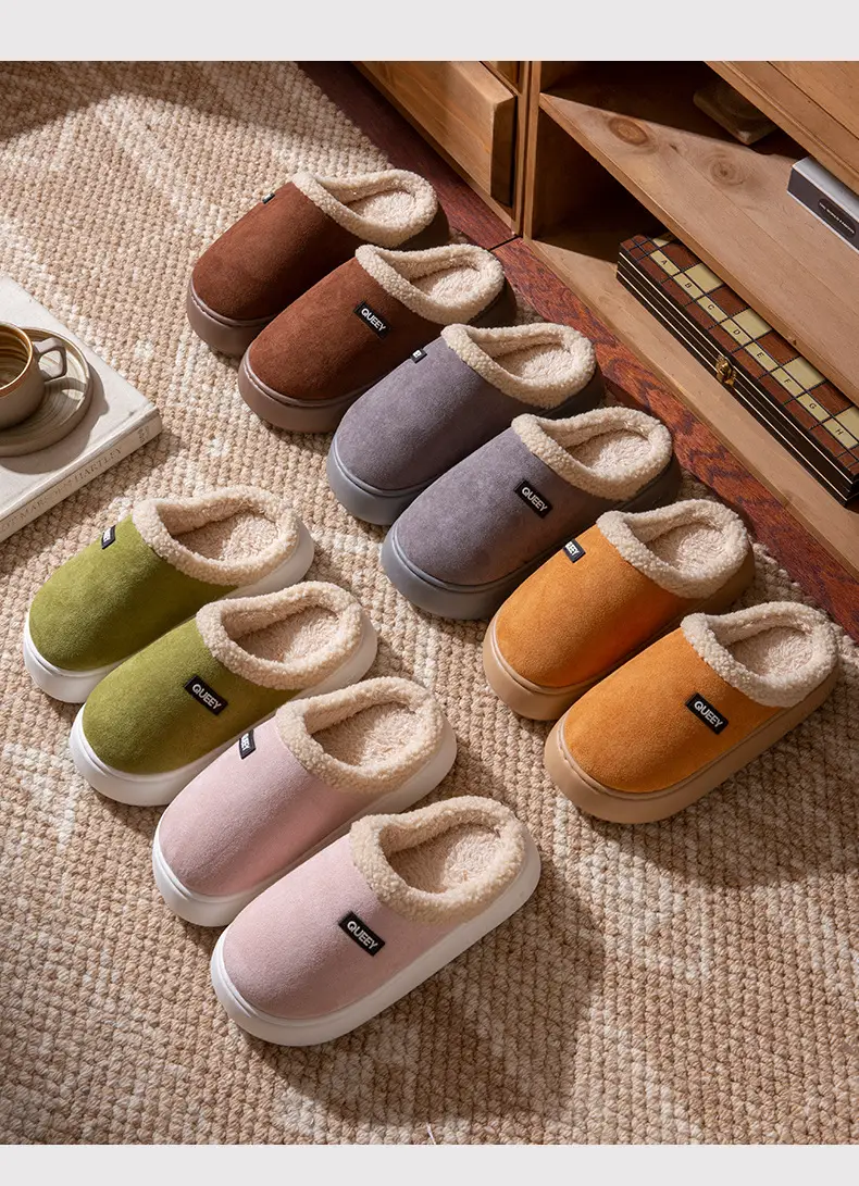 Antibacterial and Deodorant Cotton Slippers for Women, Winter 2026 New Model, Indoor Home Plush Slippers with a Soft, Thick Sole, Silent Cotton Slippers for Men — feature 19