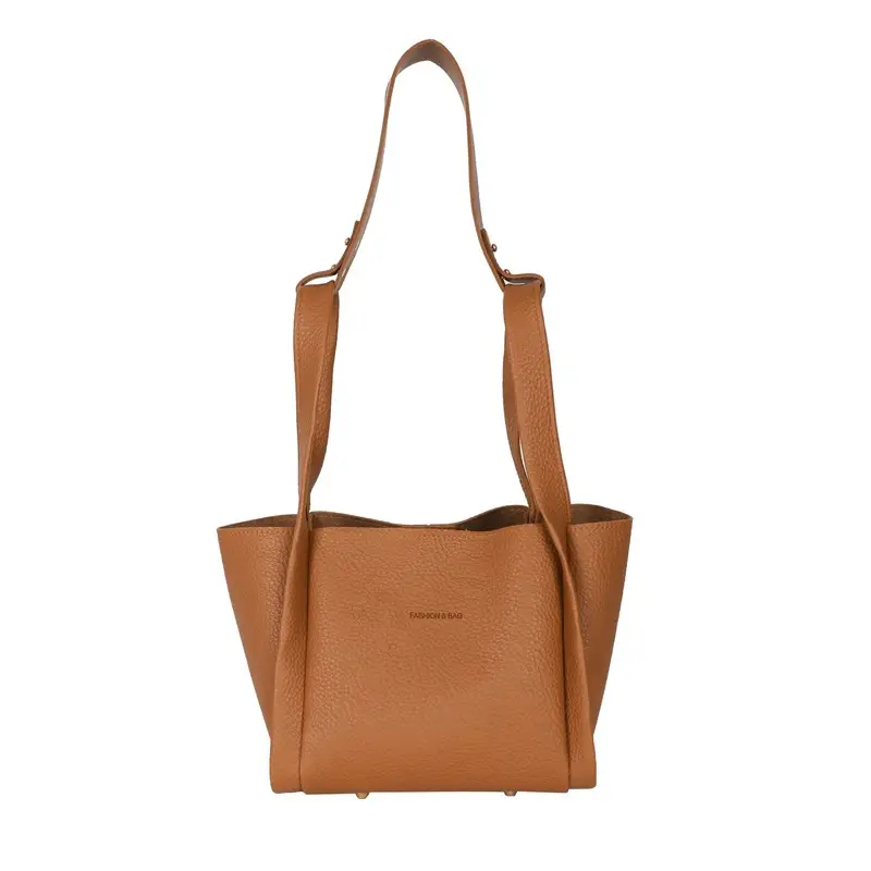 Korean Style Tan Satchel Shoulder Bag for Women - Image 9