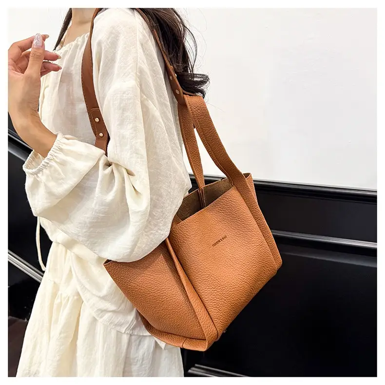 Korean Style Tan Satchel Shoulder Bag for Women — feature 21