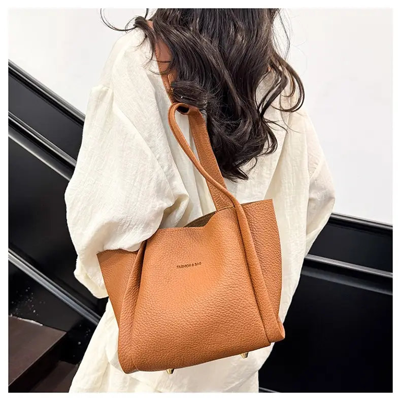 Korean Style Tan Satchel Shoulder Bag for Women — feature 22