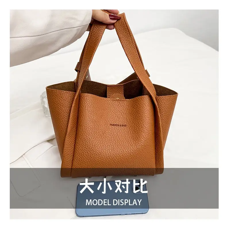 Korean Style Tan Satchel Shoulder Bag for Women — feature 5