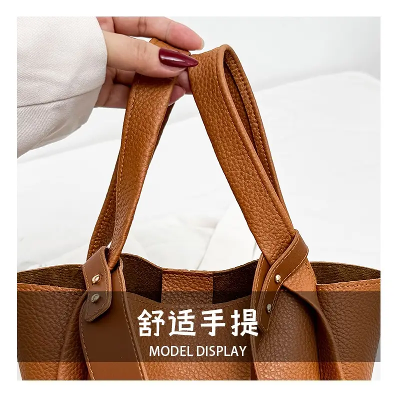 Korean Style Tan Satchel Shoulder Bag for Women — feature 7