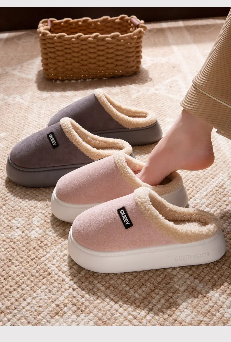 Cotton Slippers for Men, Winter 2026 New Model, Indoor Home Non-Slip Thick-Soled Plush Warm Slippers, Women's Outdoor Winter Wear — feature 17