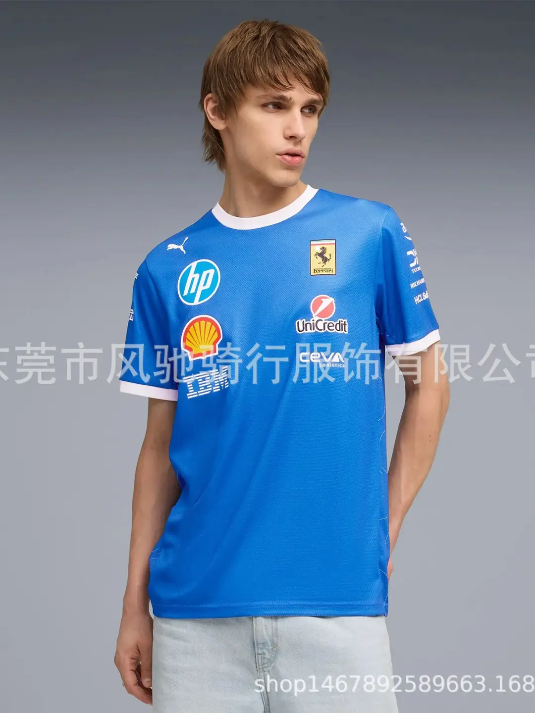 Cross-Border 25 Thin Style F1 Racing Suit Can Add Logo, Same Style as Ferrari Team Drivers, Special Short-Sleeved Cycling Jersey