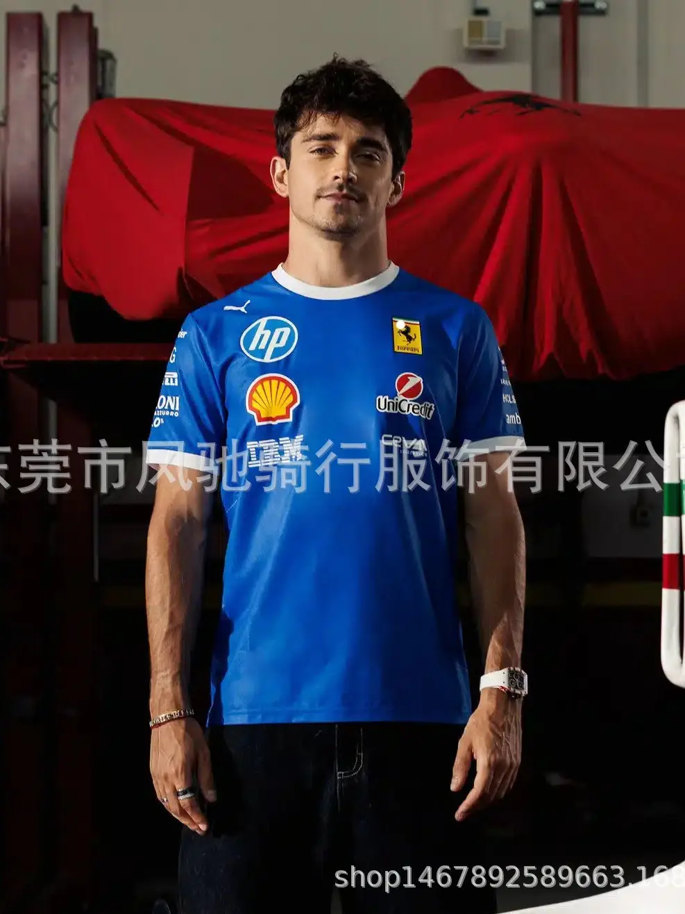 Cross-Border 25 Thin Style F1 Racing Suit Can Add Logo, Same Style as Ferrari Team Drivers, Special Short-Sleeved Cycling Jersey
