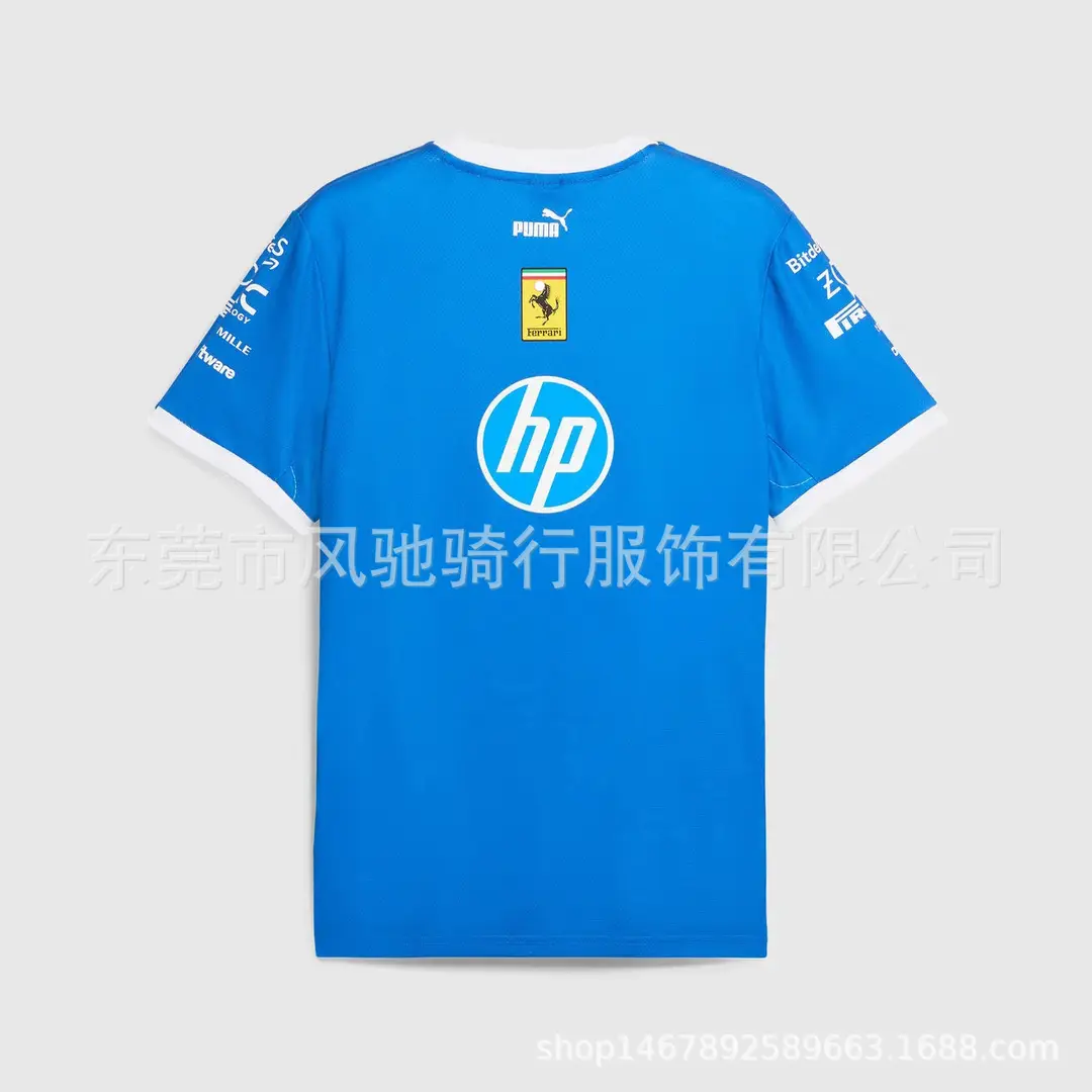 Cross-Border 25 Thin Style F1 Racing Suit Can Add Logo, Same Style as Ferrari Team Drivers, Special Short-Sleeved Cycling Jersey — feature 10