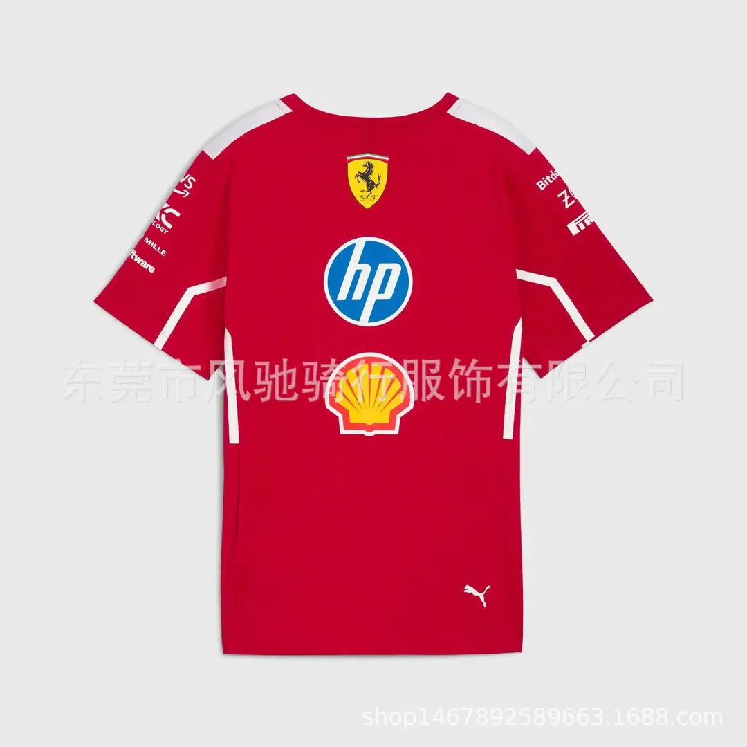 Cross-Border 25 Thin Style F1 Racing Suit Can Add Logo, Same Style as Ferrari Team Drivers, Special Short-Sleeved Cycling Jersey — feature 12