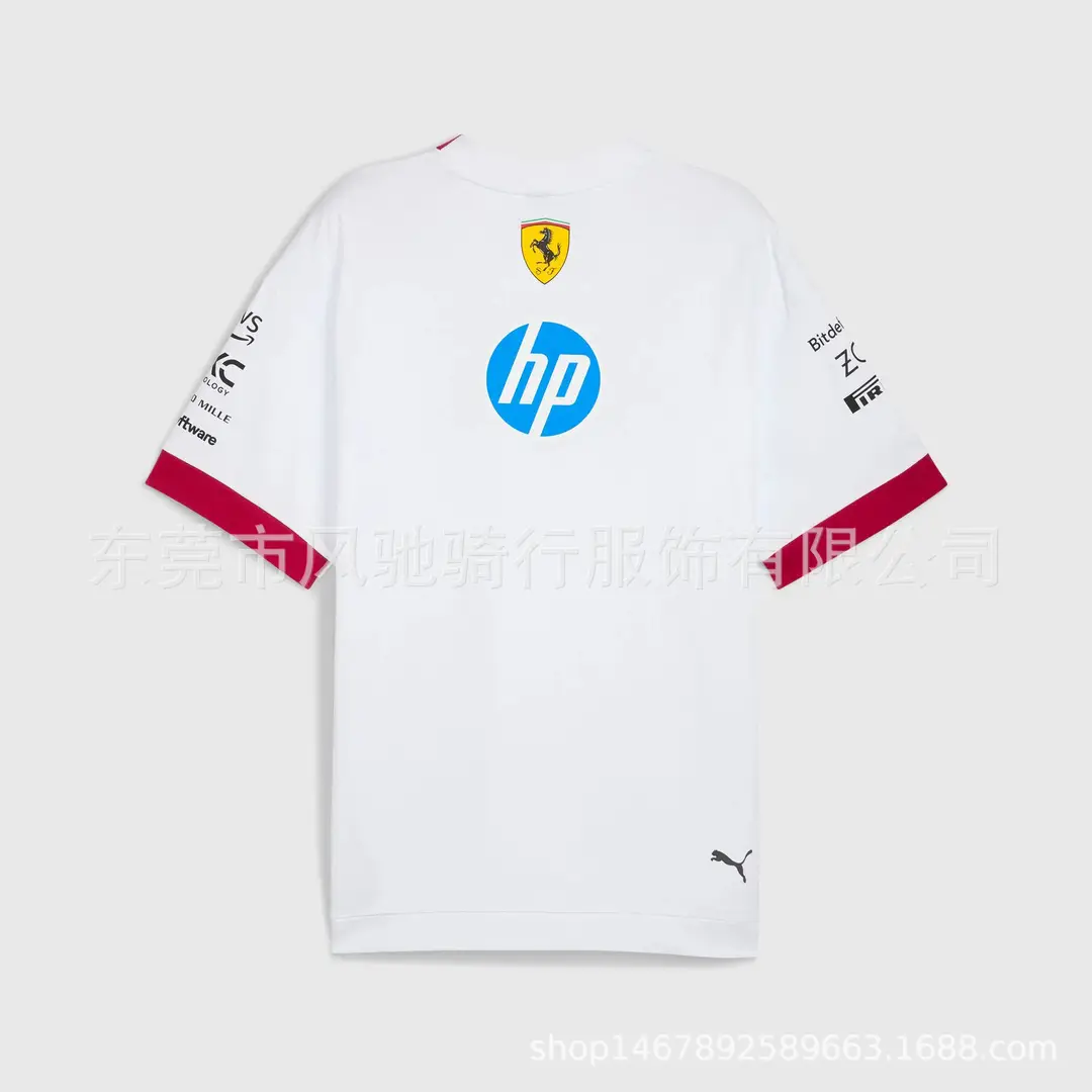 Cross-Border 25 Thin Style F1 Racing Suit Can Add Logo, Same Style as Ferrari Team Drivers, Special Short-Sleeved Cycling Jersey — feature 15