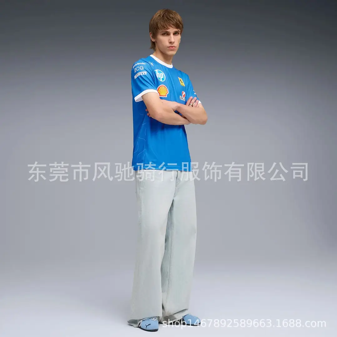 Cross-Border 25 Thin Style F1 Racing Suit Can Add Logo, Same Style as Ferrari Team Drivers, Special Short-Sleeved Cycling Jersey — feature 6