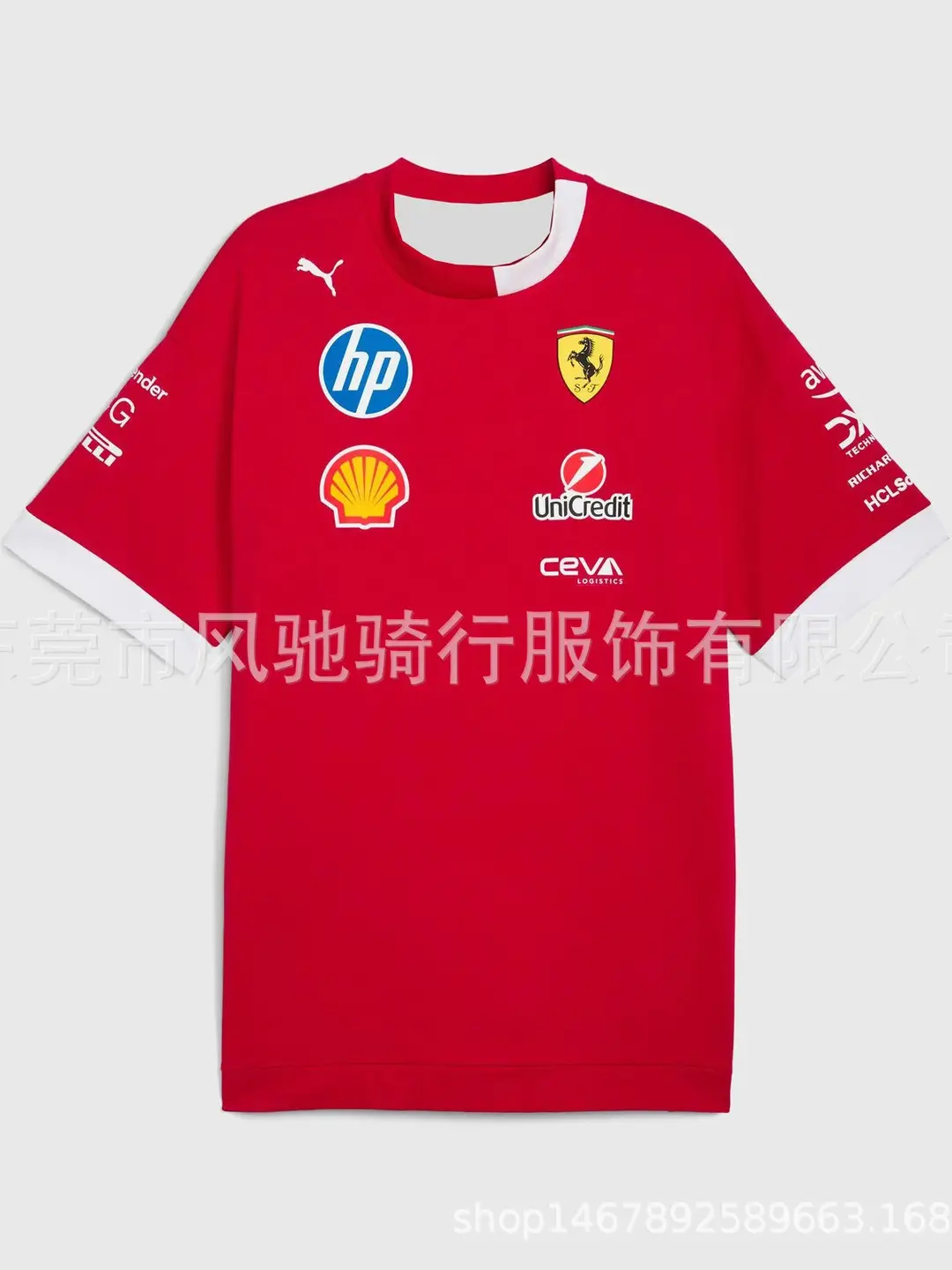 Cross-Border 25 Thin Style F1 Racing Suit Can Add Logo, Same Style as Ferrari Team Drivers, Special Short-Sleeved Cycling Jersey