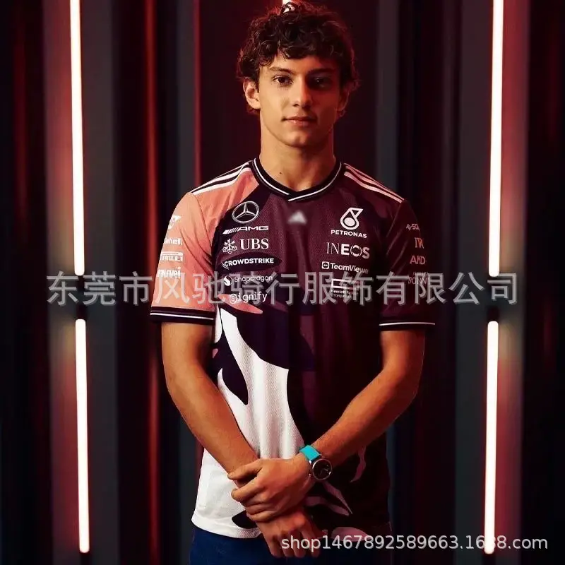 Cross-Border 25 Thin Style F1 Racing Suit Can Add Logo, Same Style as Ferrari Team Drivers, Special Short-Sleeved Cycling Jersey