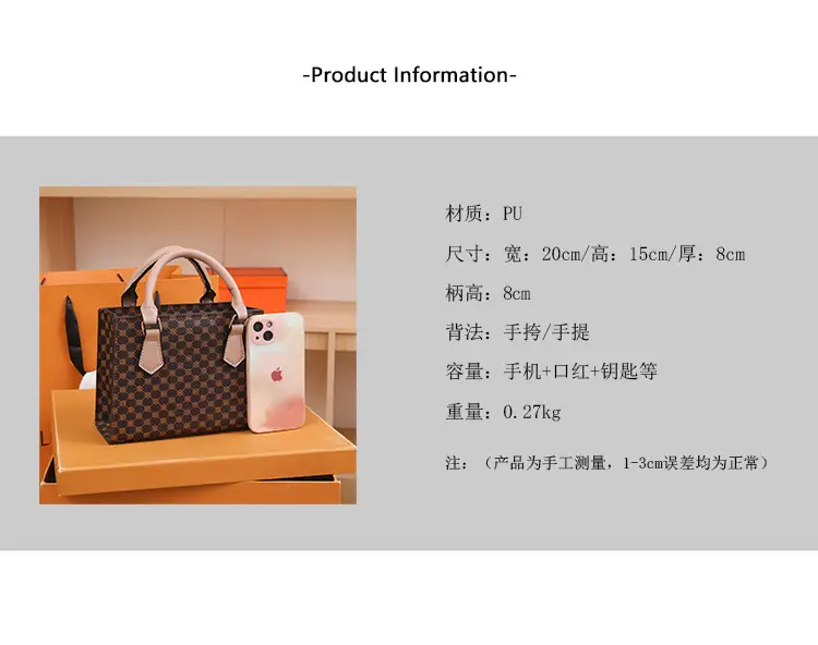 Women's Retro Checkered Shoulder Bag for Commuting — feature 2