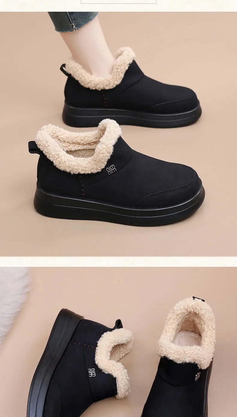 Winter New Style Velvet Thickened Snow Boots, Warm Casual Shoes, Thick-Soled Lightweight Mom Shoes, Non-Slip, Wear-Resistant and Height-Increasing Shoes — feature 23