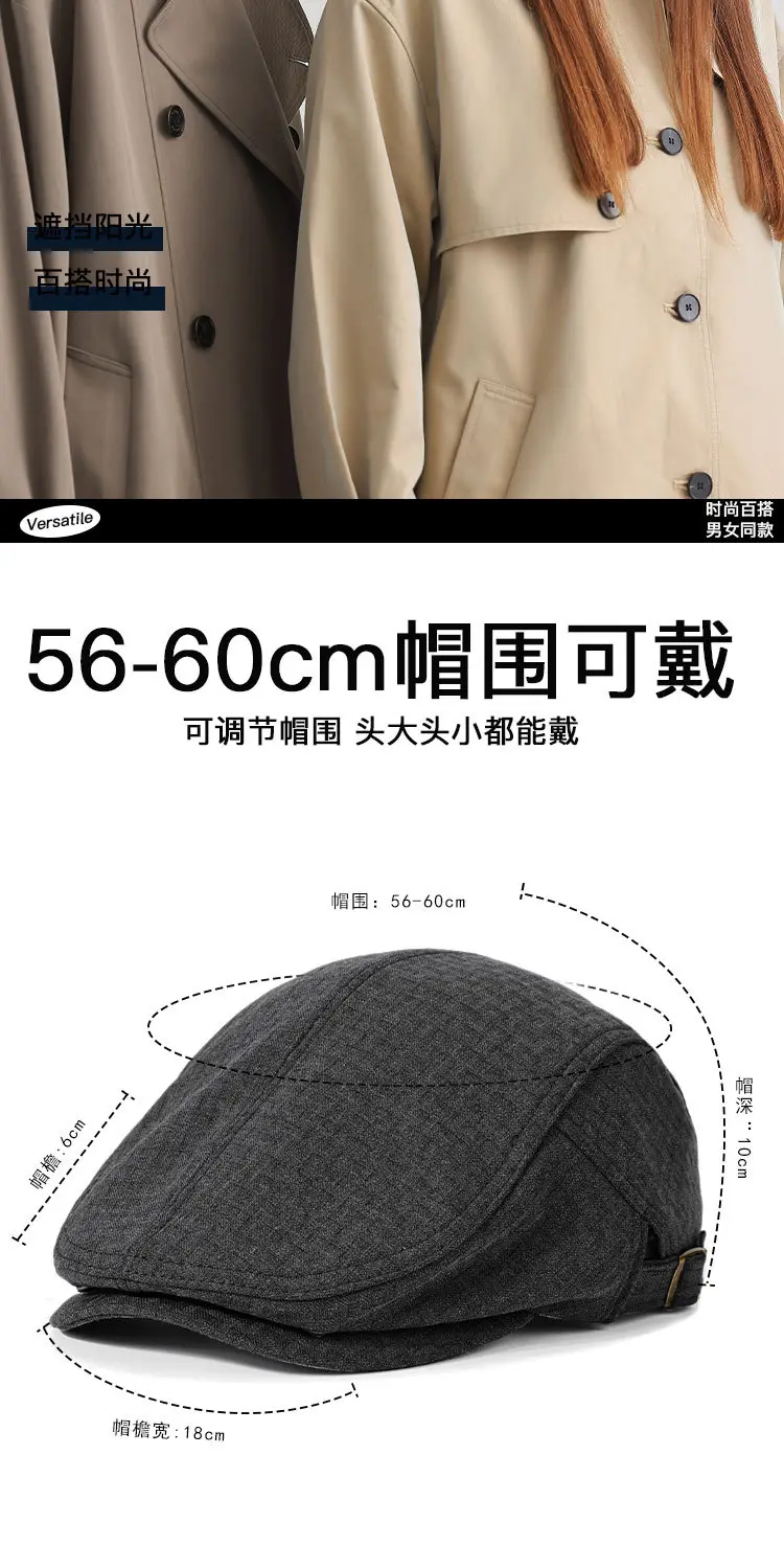 Black Vintage British Retro Baseball Cap for Men Women — feature 7