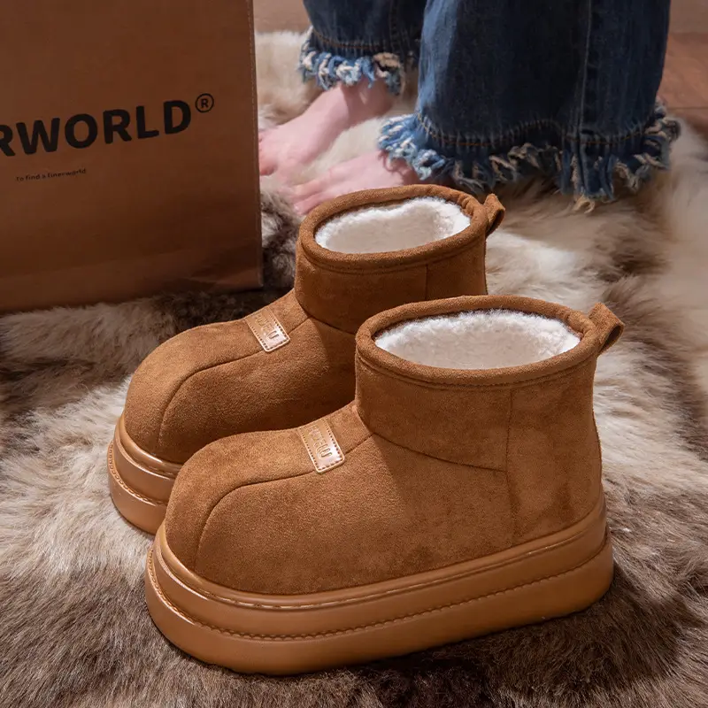 2025 Women's New High-Top Cotton Shoes for Autumn and Winter, Thickened and Warm Plush Cotton Boots, in Stock, Shipped Within 1 Day - Image 5