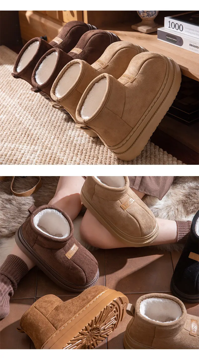 2025 Women's New High-Top Cotton Shoes for Autumn and Winter, Thickened and Warm Plush Cotton Boots, in Stock, Shipped Within 1 Day — feature 8